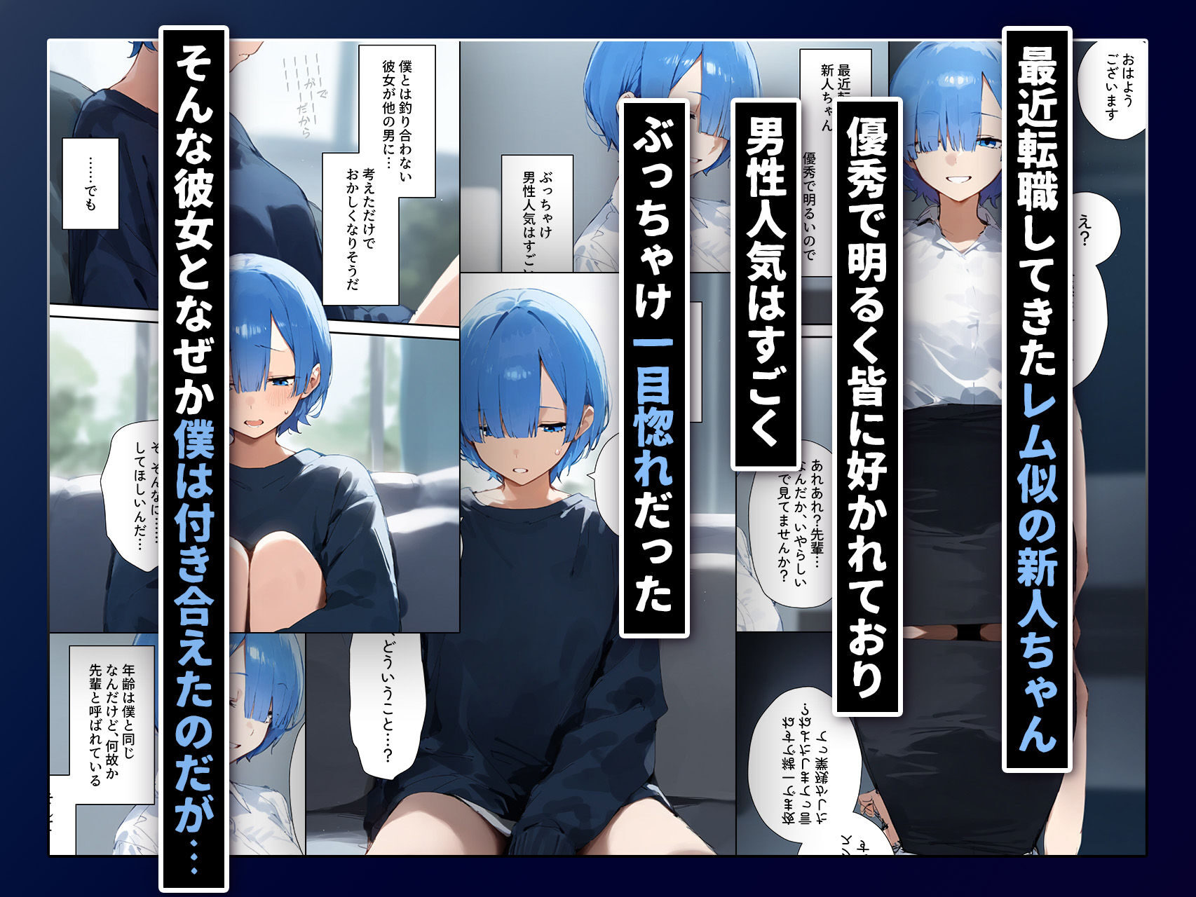 レム似の新人ちゃん、寝取らせたら後悔しかないので死に戻りしたい