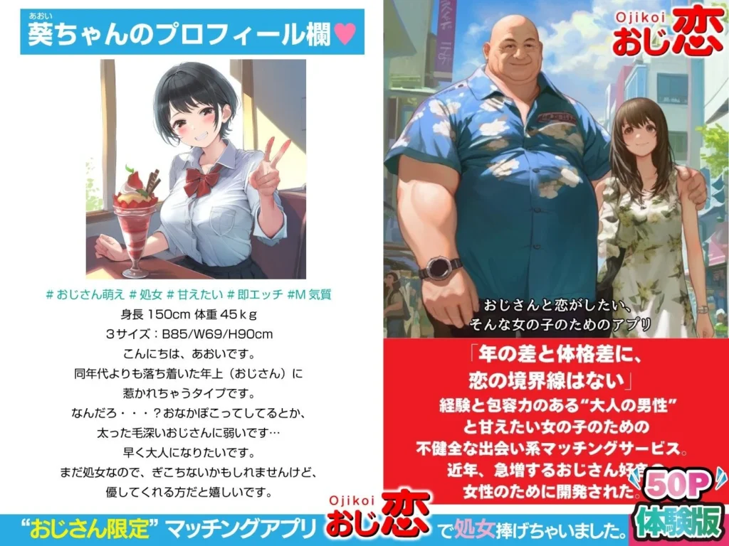 おじさん限定マッチングアプリ【おじ恋】で処女捧げちゃいました。レビュー