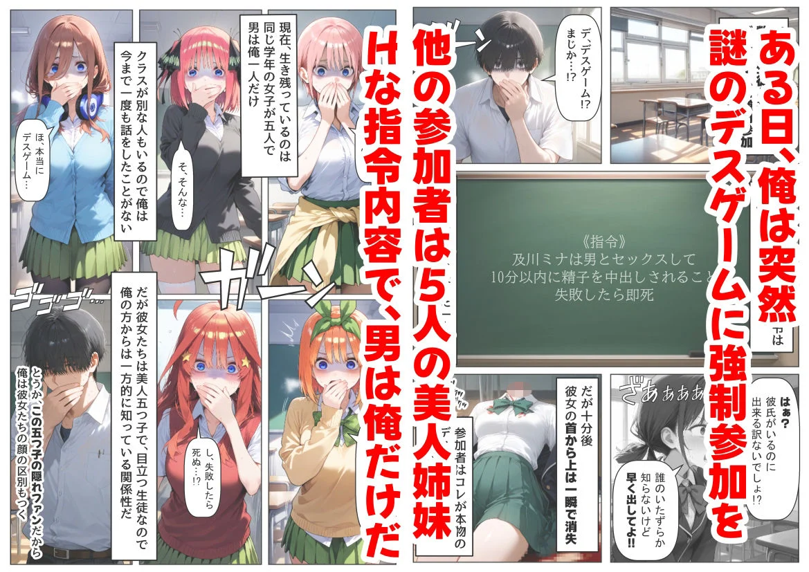 中野家 総集編＆新作:五つ子たちとデスゲーム♂に参加したら《前編＆後編》