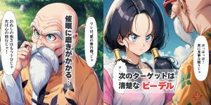 催●エロ亀仙人が痴女ブルマと巨乳ビーデルとランチにイチャラブ中出し