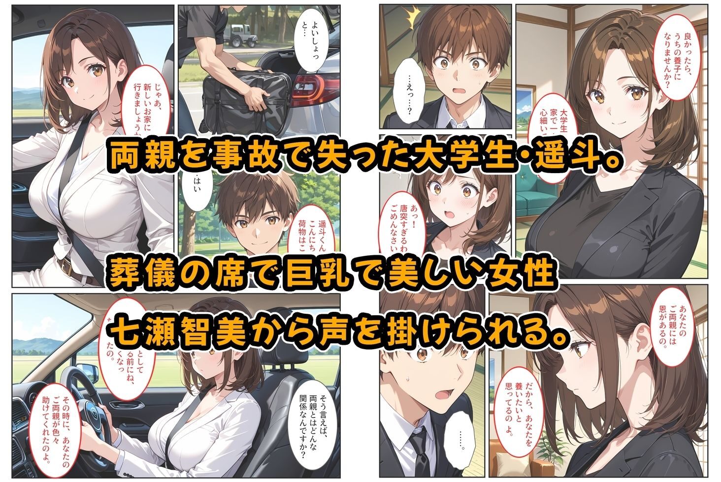 養子になったら爆乳義母と双子義妹に誘惑されて中出しセックス