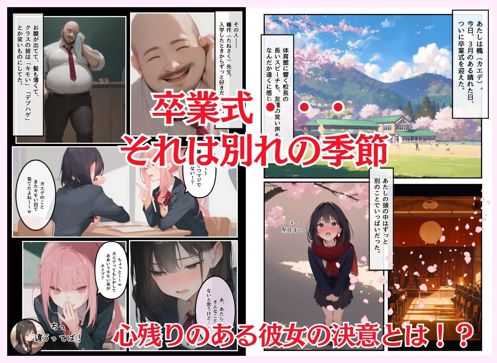 卒業式の禁断関係と教え子のセックスが感じるエロ漫画