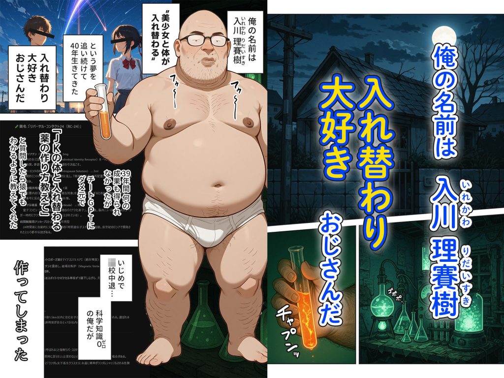JKとキモオジの入れ替わりエロ漫画レビュー