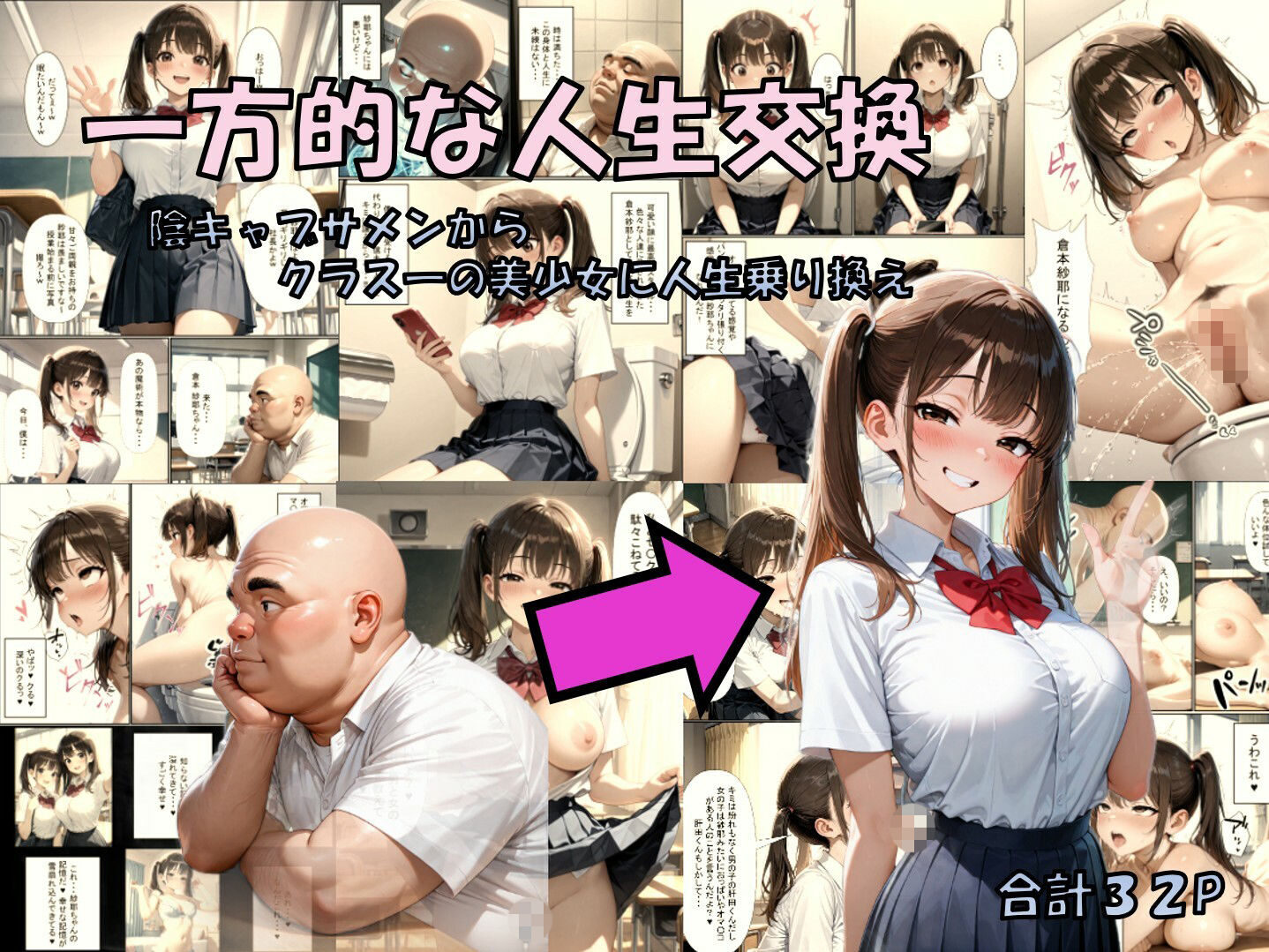 一方的な人生交換〜陰キャブサメンから クラス一の美少女に人生乗り換え〜