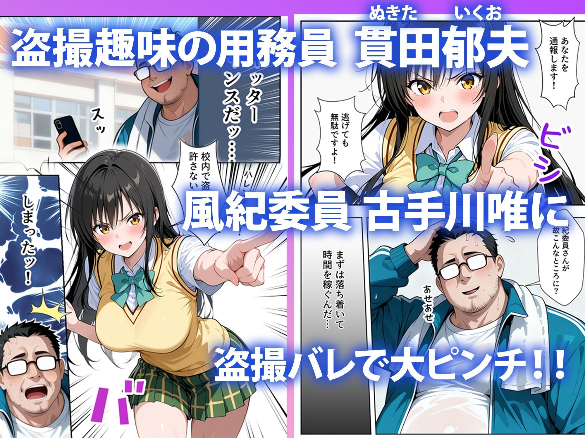 脅迫凌●された古〇川唯 真面目な風紀委員メス堕ちSEX